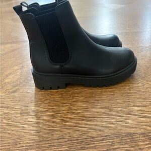 Soda Black Combat Boots